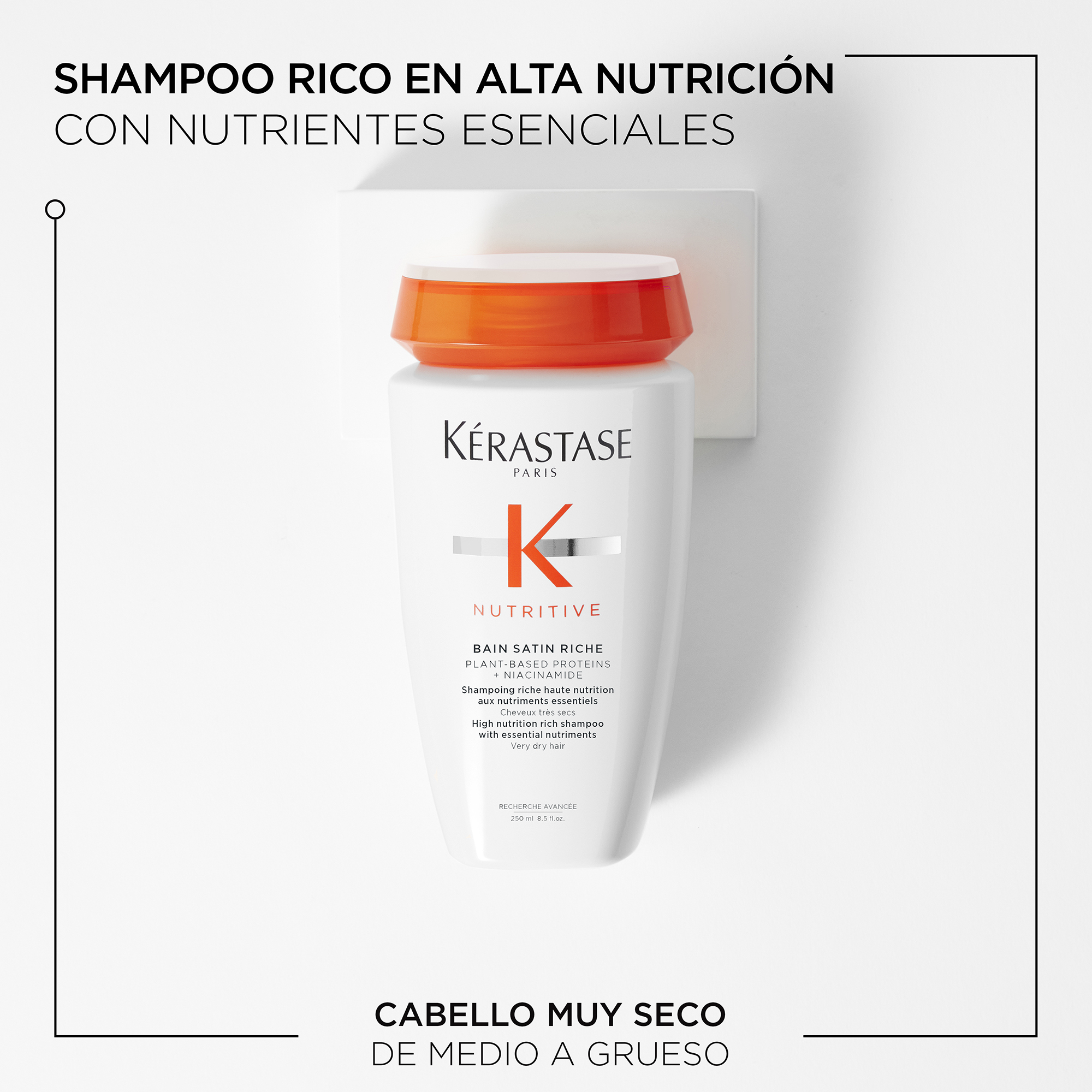Shampoo Bain Satin Riche | 250 ml | Kérastase Nutritive - Imagen 3