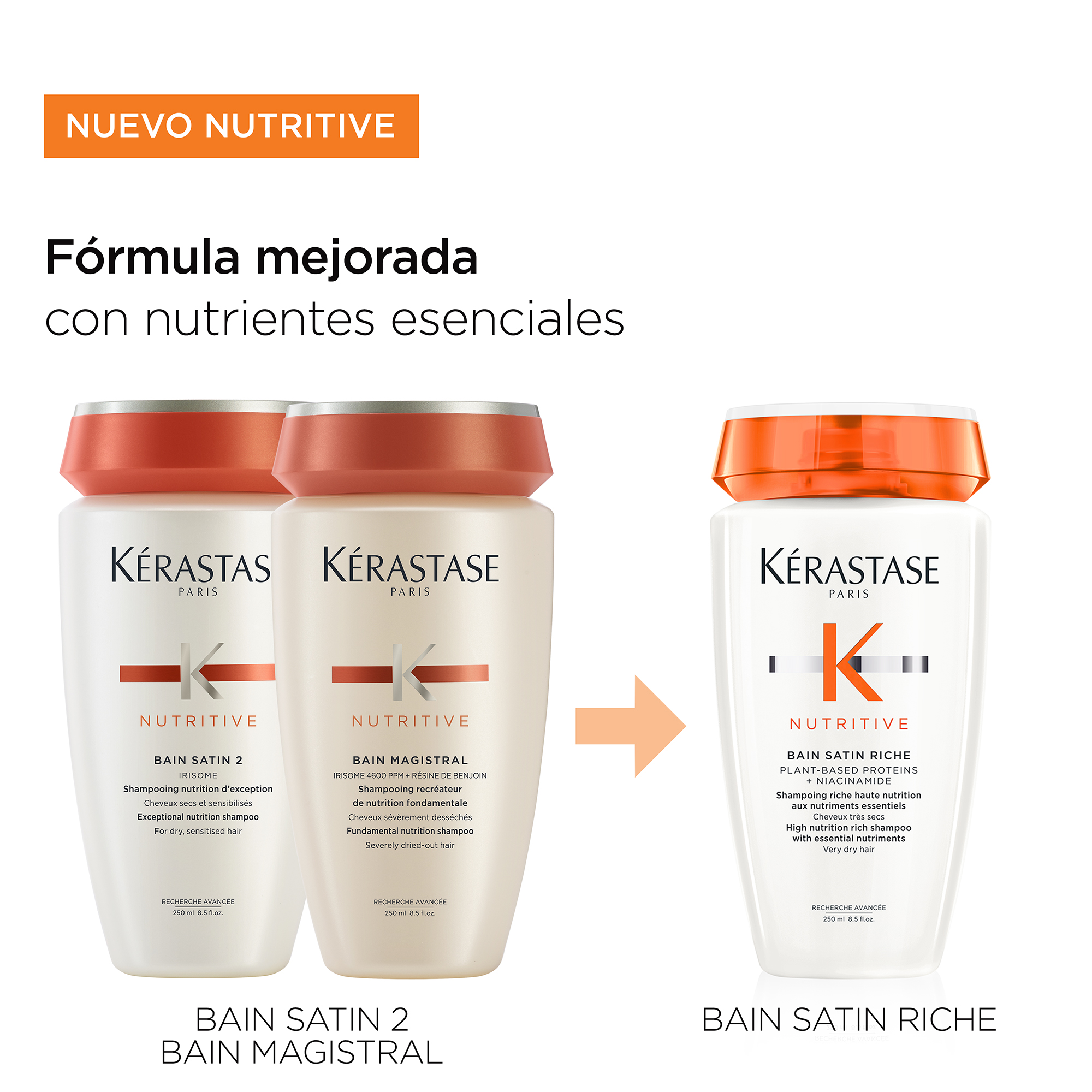 Shampoo Bain Satin Riche | 250 ml | Kérastase Nutritive - Imagen 8
