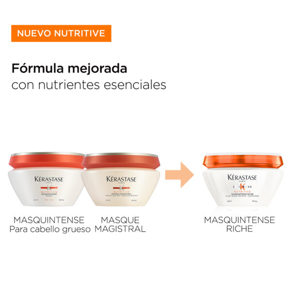 Máscara Masquintense Riche | 200 ml | Kérastase Nutritive - Imagen 8